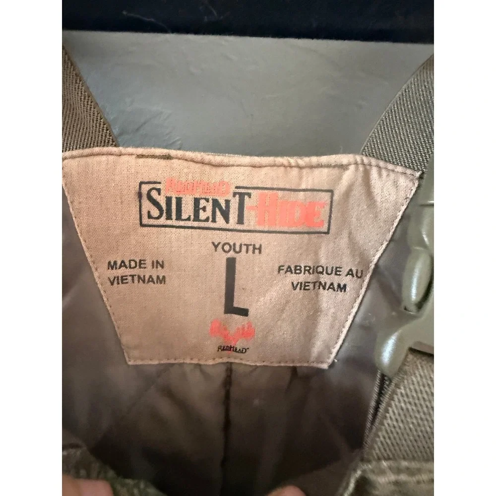 RedHead Silent Hide Youth L Camo Insulated‎ Hunting Bibs Thermolite Camouflage
